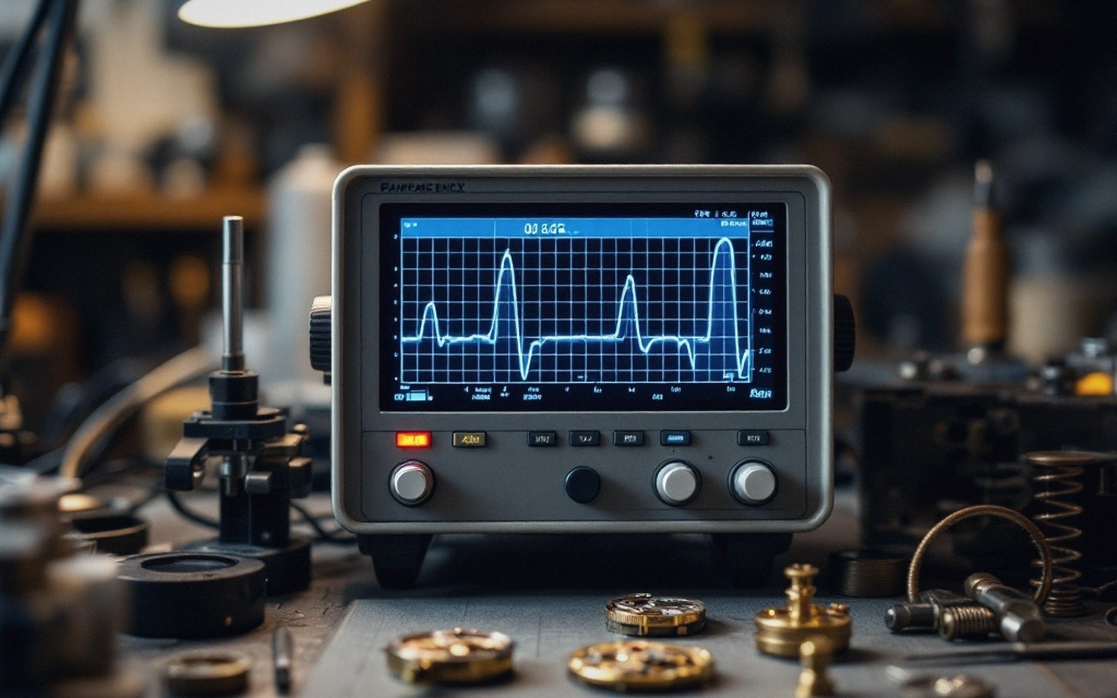 A timing machine screen showing a rate trace